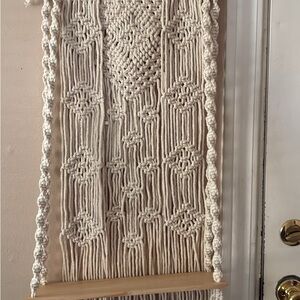 Handcrafted Cream Macrame Wall Hanging